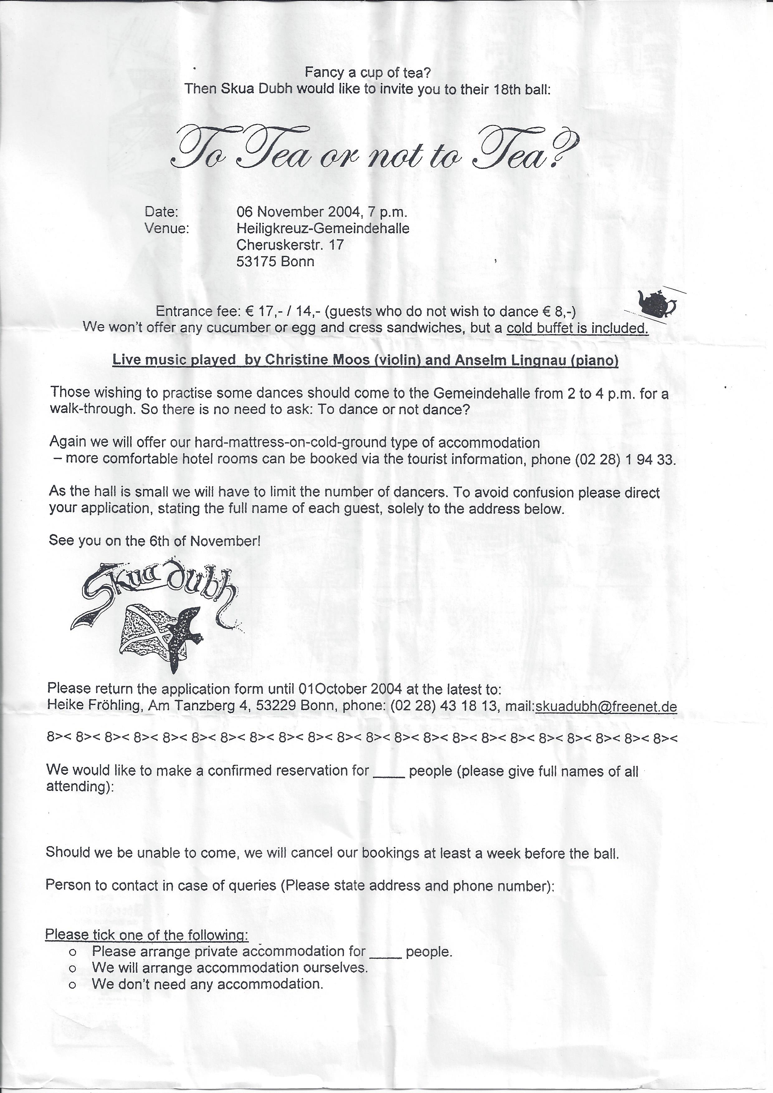 Balleinladung 2004